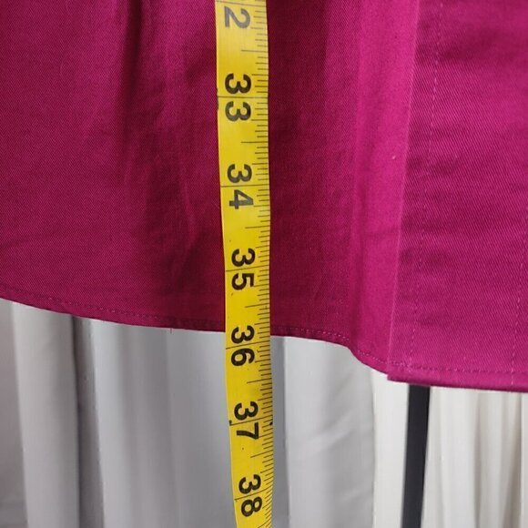 Izod Men's Magenta Cotton Blend Twill Dress Shirt Size 18.5 Tall (35/36) - Picture 6 of 13